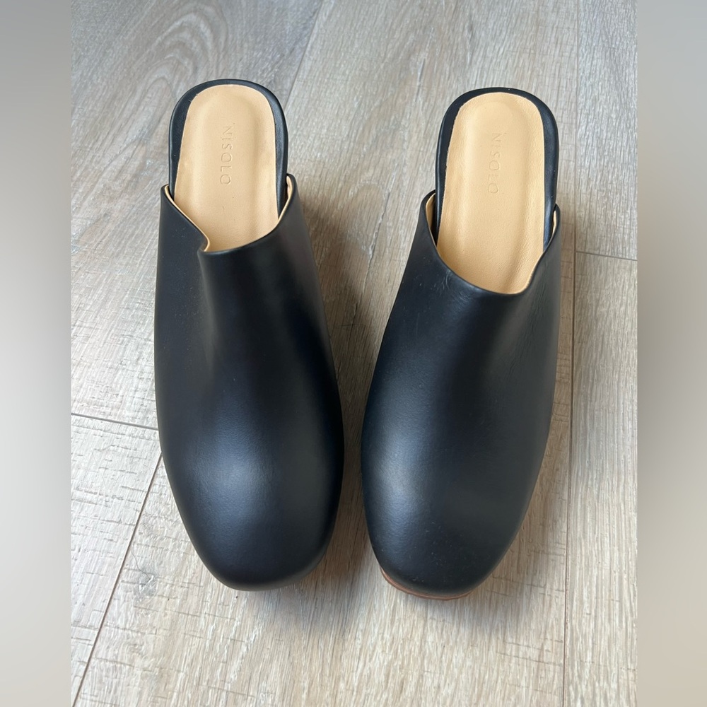 New Nisolo Black All Day Mule leather - Picture 2 of 15